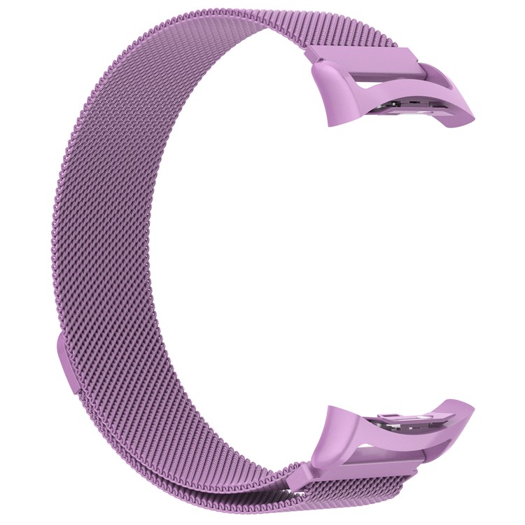 Magnetic Milanese Loop Stainless Steel Woven Replacement Wrist Watch Band for Samsung Gear Fit2 R360 - Purple-3