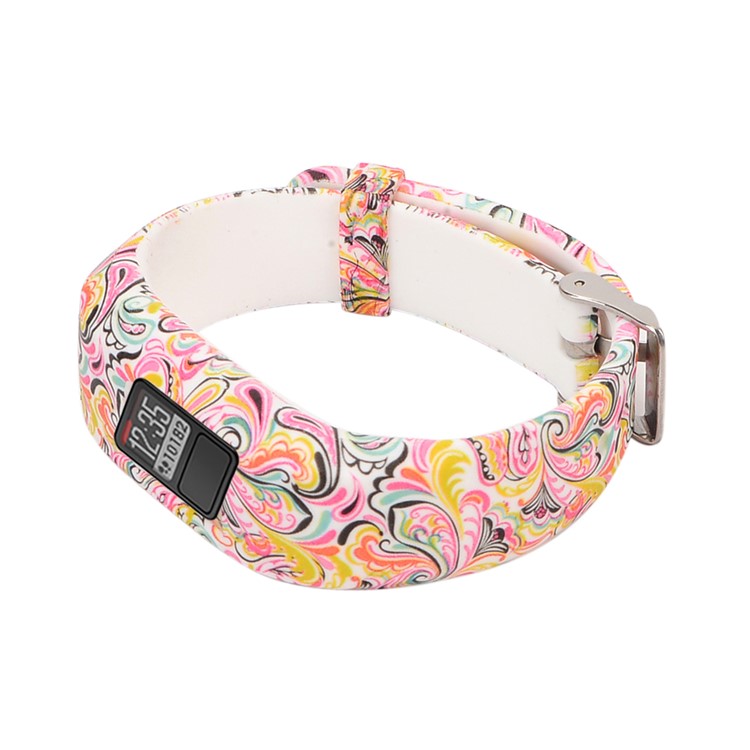 Pattern Printing Silicone Strap for Garmin Vivofit 3, Length: 23cm - Facial Makeup-2