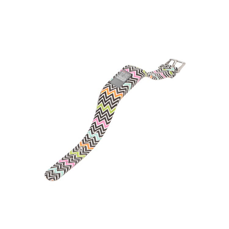 Pattern Printing Sports Silicone Replacement Wrist Watch Strap for Garmin Vivofit 3, Length: 23cm - Colorful Line-1