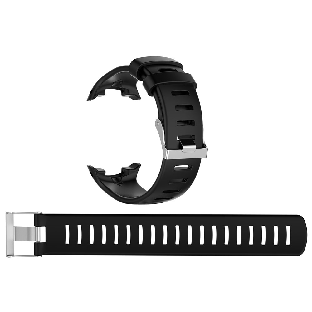 Flexible Silicone Watch Band Strap for Suunto D4i Novo Submersion Watch - Black-3