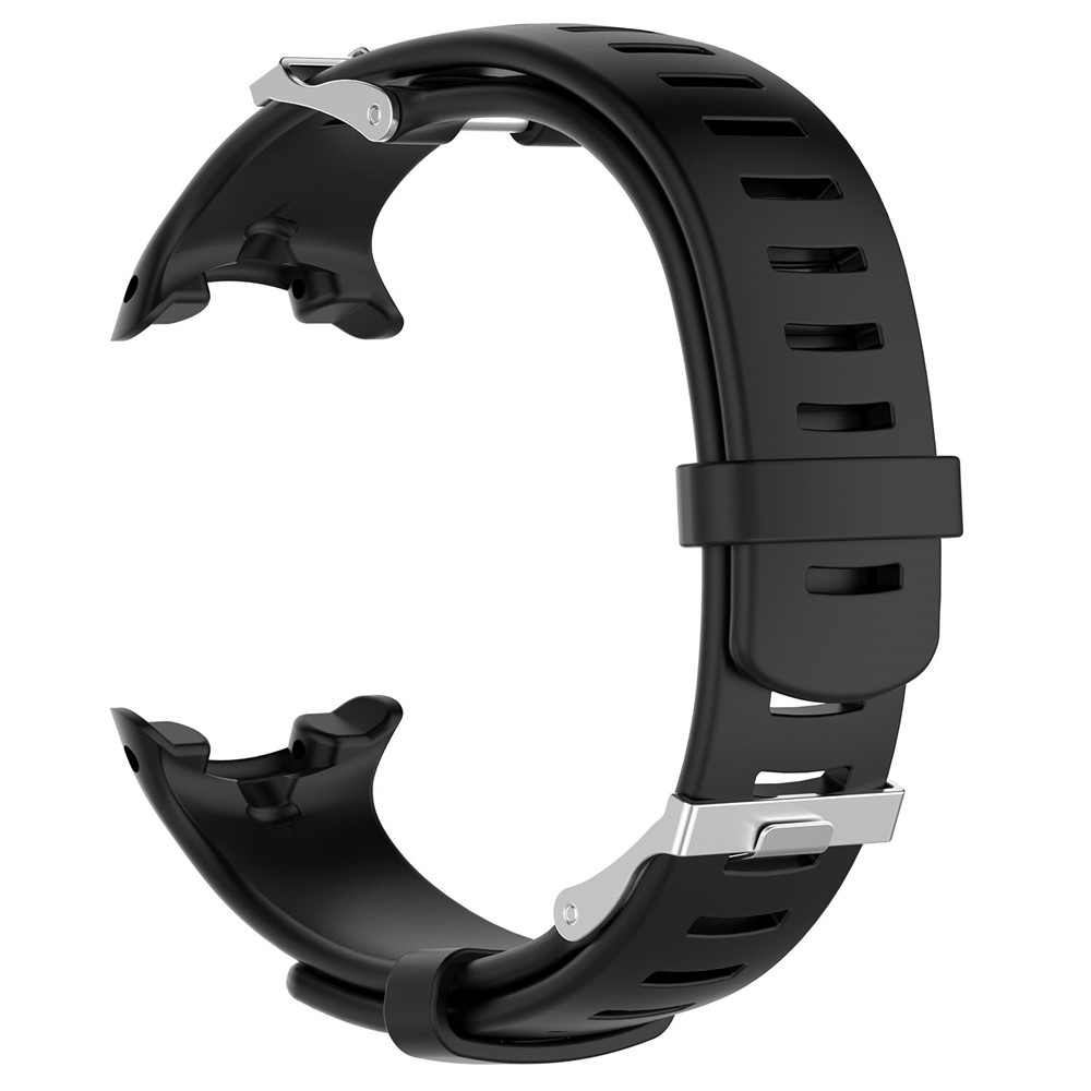 Flexible Silicone Watch Band Strap for Suunto D4i Novo Submersion Watch - Black-4