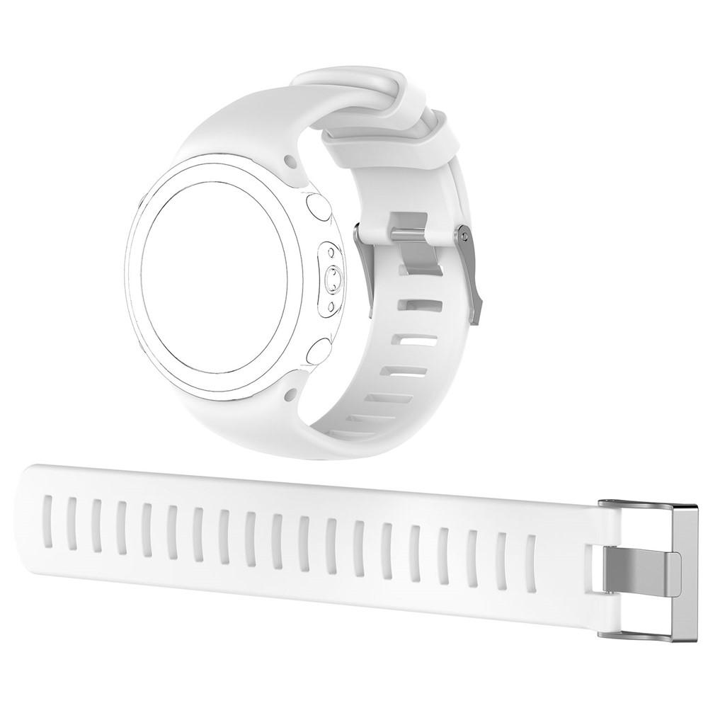 Adjustable Flexible Silicone Watch Band Strap for Suunto D4i Novo Submersion Watch - White-1