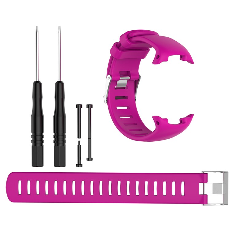 Flexible Silicone Watch Strap for Suunto D4i Novo Submersion Watch - Rose-2