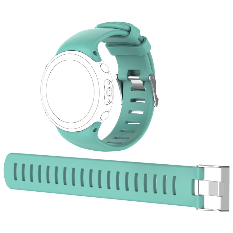 Flexible Silicone Replacement Watch Band Strap for Suunto D4i Novo Submersion Watch - Cyan-4