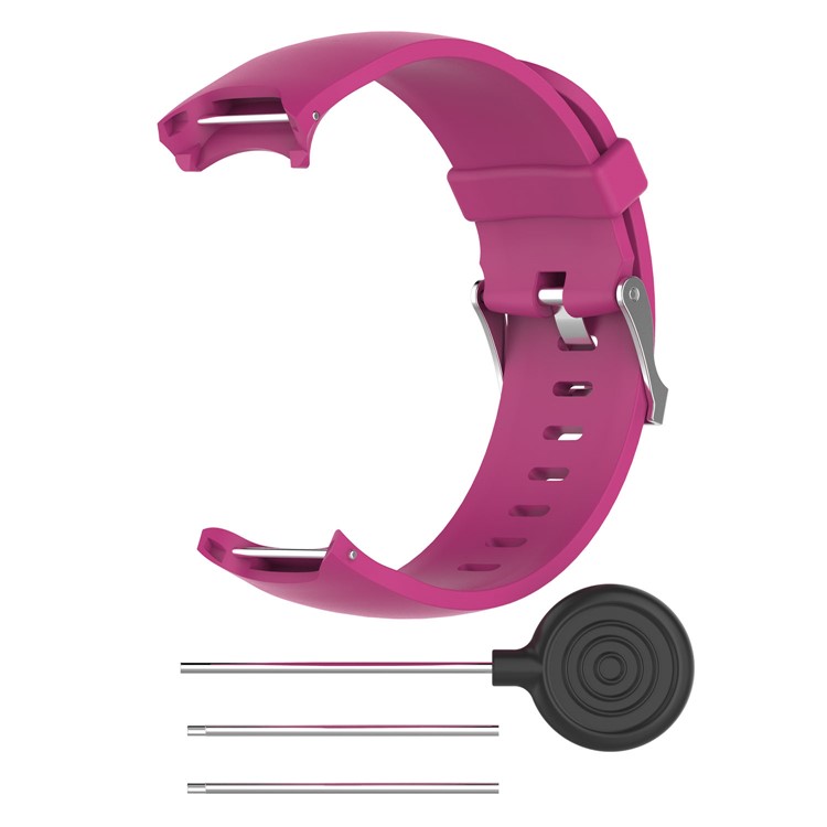 Weiches Silikonarmband Mit Federsteg Und Werkzeug Für Garmin Ansatz S3 - Rose-1