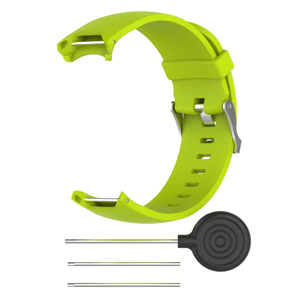Soft Silicone Watch Wirst Band for Garmin Approach S3 with Spring Bars and Tool - Green-1