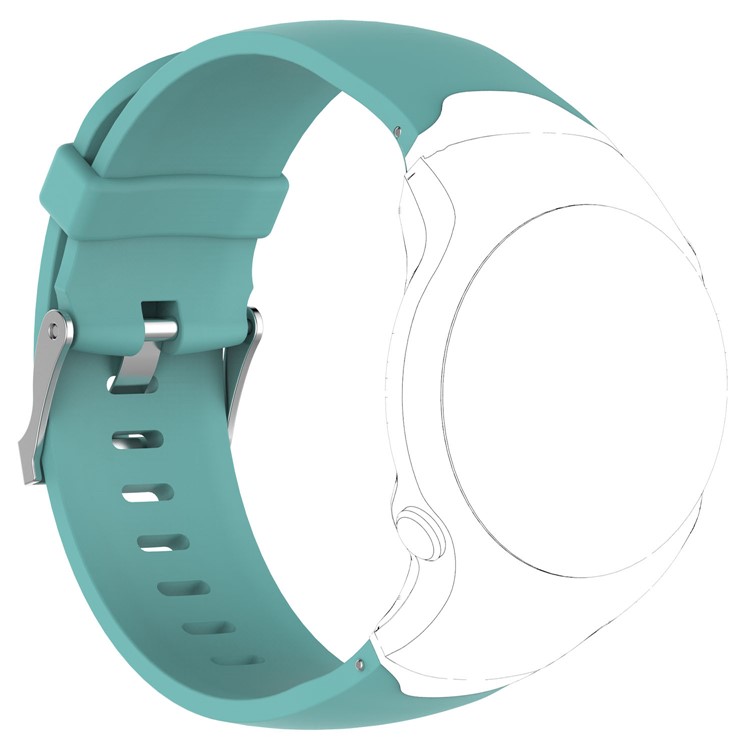 Soft Silicone Watch Strap Replacement for Garmin Approach S3 with Spring Bars and Tool - Cyan-3