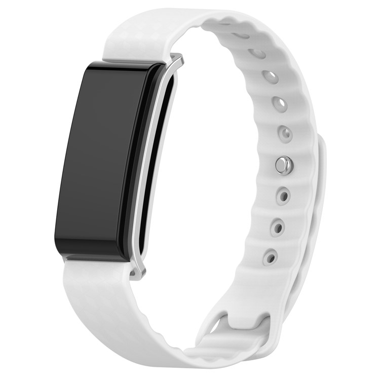Soft Flexible Silicone Strap Wristband Replacement for Huawei Colour Band A2 - White-3