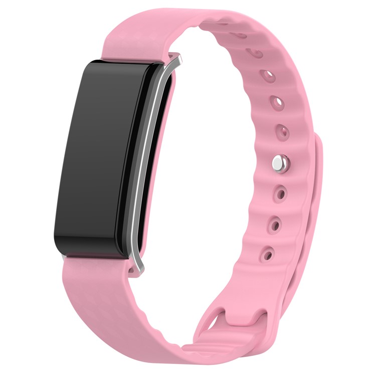 Soft Silicone Wristband Strap Replacement for Huawei Colour Band A2 - Pink-3