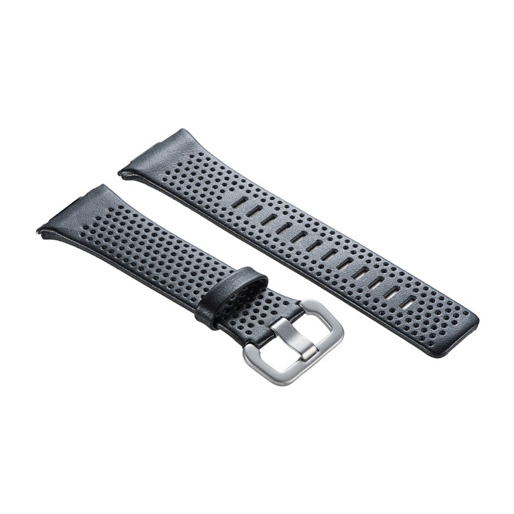 6.5-8.5inch Breathable Holes Genuine Leather Watch Band for Fitbit Ionic - Black-4