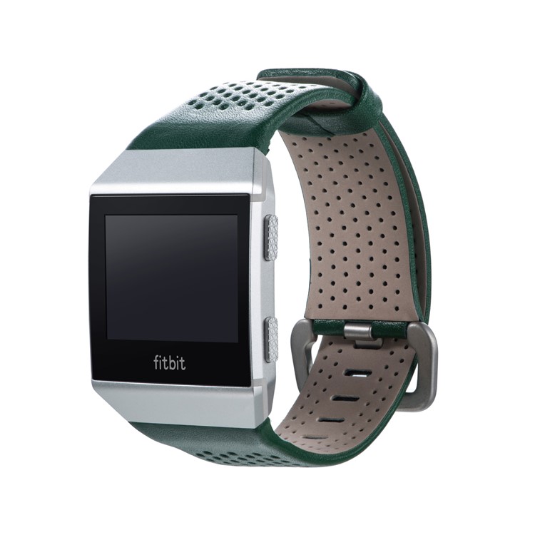 6.5-8.5inch Breathable Holes Genuine Leather Watchband for Fitbit Ionic - Green-2