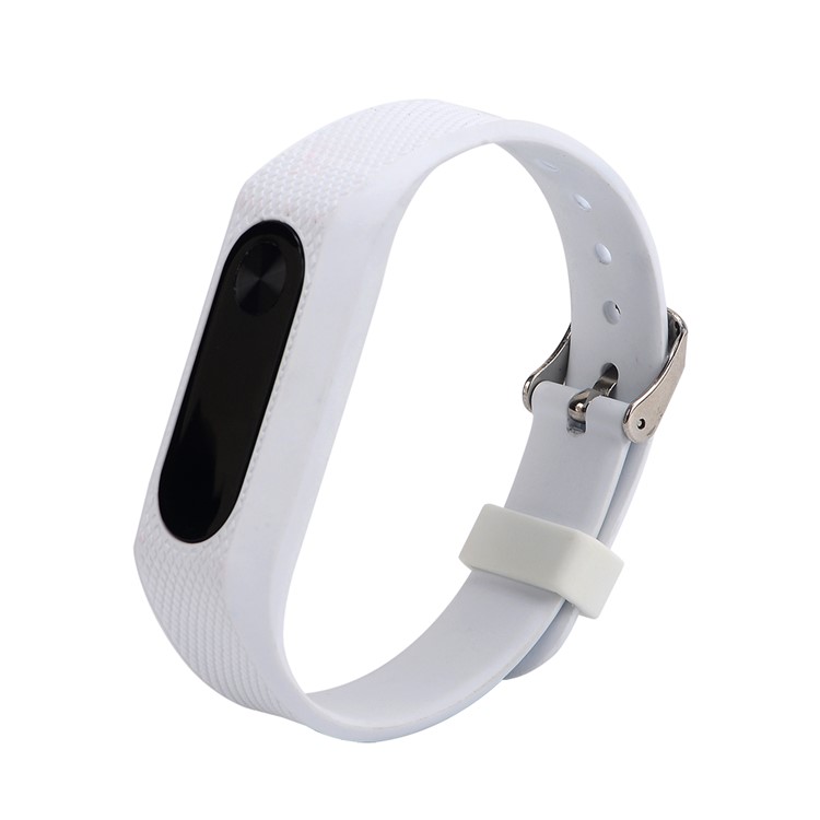 Rhombus Textur Silikon Armband Ersatz Für Xiaomi Mi Band 2 - Weiß-4