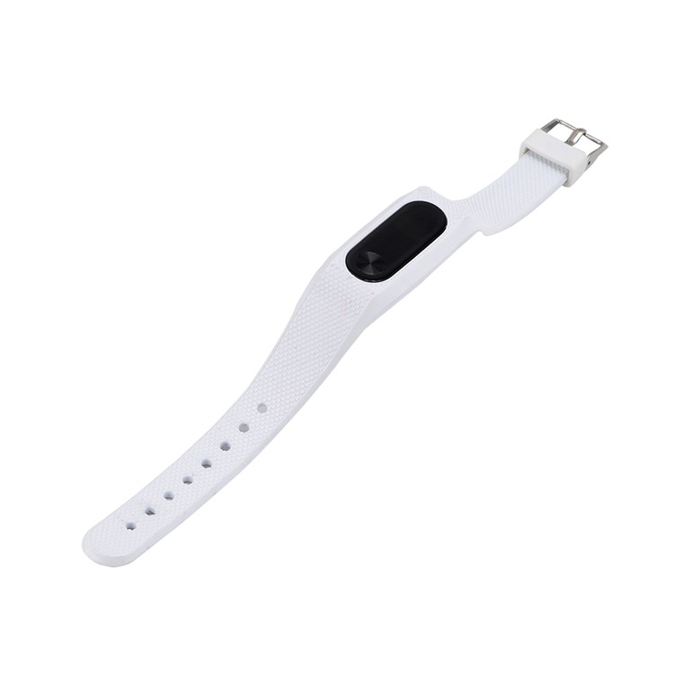 Rhombus Textur Silikon Armband Ersatz Für Xiaomi Mi Band 2 - Weiß-5