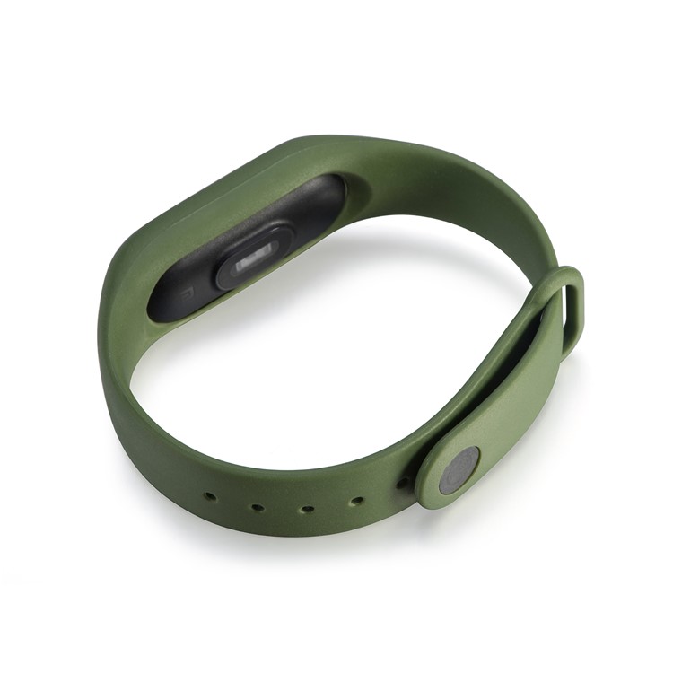 Glossy Surface Flexible TPU Watch Band for Xiaomi Mi Band 2 - Green/Red-3