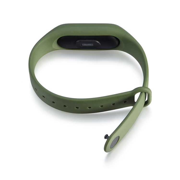 Glossy Surface Flexible TPU Watch Band for Xiaomi Mi Band 2 - Green/Red-4