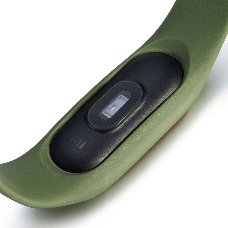 Glossy Surface Flexible TPU Watch Band for Xiaomi Mi Band 2 - Green/Red-6