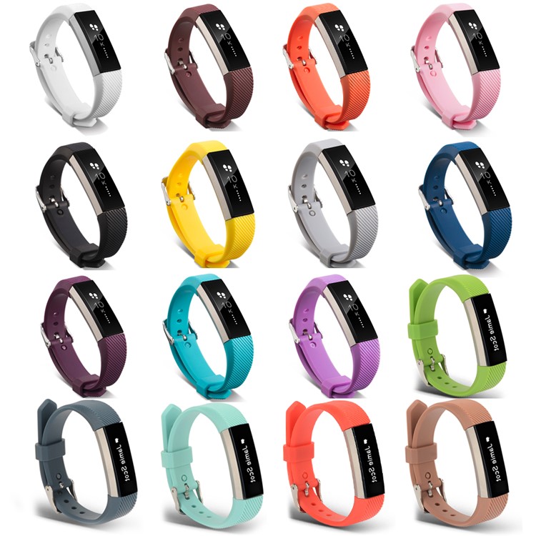 Twill Texture Classic Buckle TPE Watch Replacement Band for Fitbit Alta - Black-4