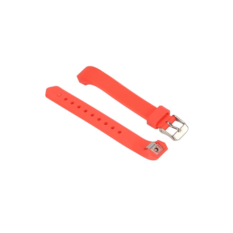 For Fitbit Alta Twill Grain TPE Replacement Watch Band - Red-2
