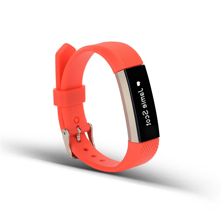 For Fitbit Alta Twill Grain TPE Replacement Watch Band - Red-3