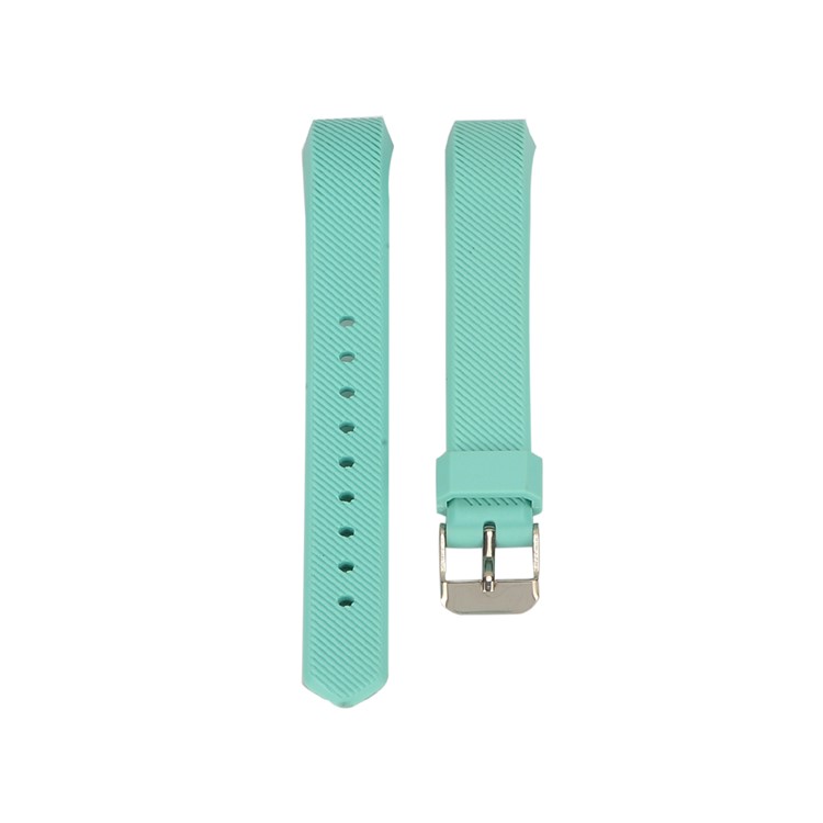Twill Texture Classic Buckle TPE Watch Strap Replacement for Fitbit Alta - Cyan-1