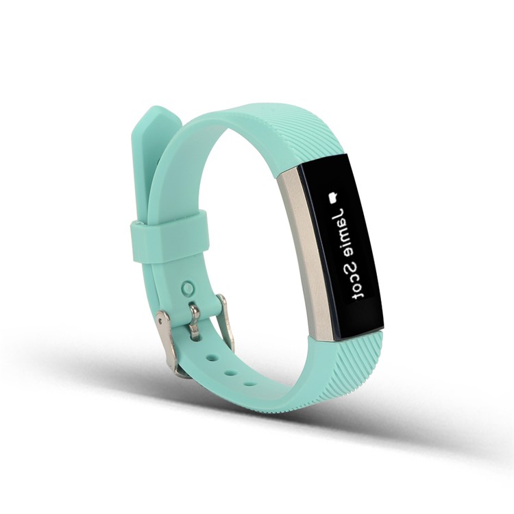 Twill Texture Classic Buckle TPE Watch Strap Replacement for Fitbit Alta - Cyan-3
