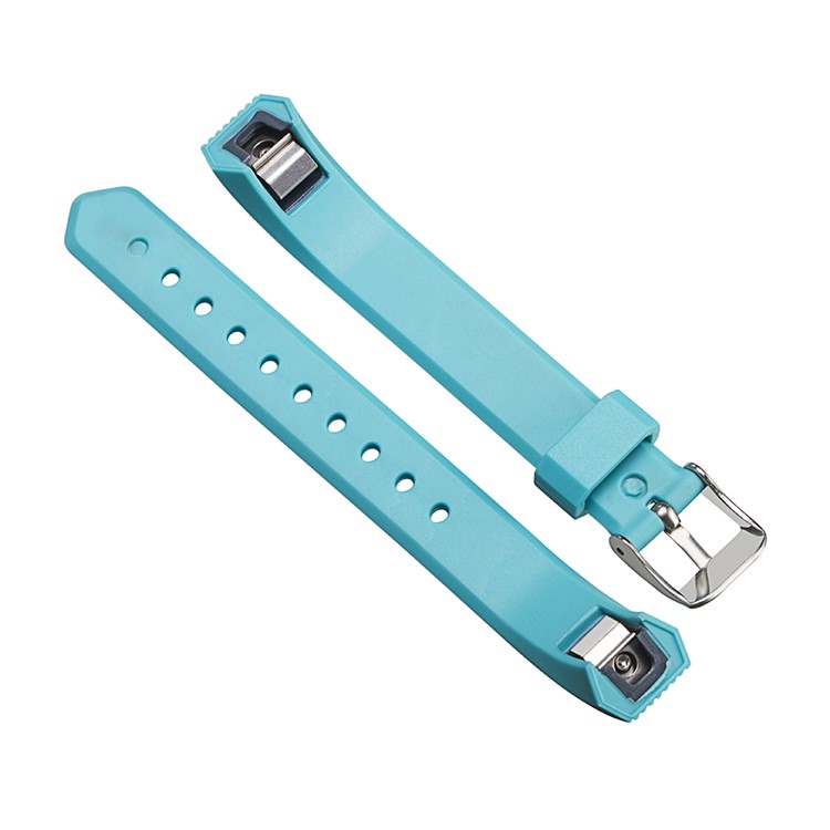 Twill Texture Classic Buckle TPE Wristband Strap for Fitbit Alta - Baby Blue-2