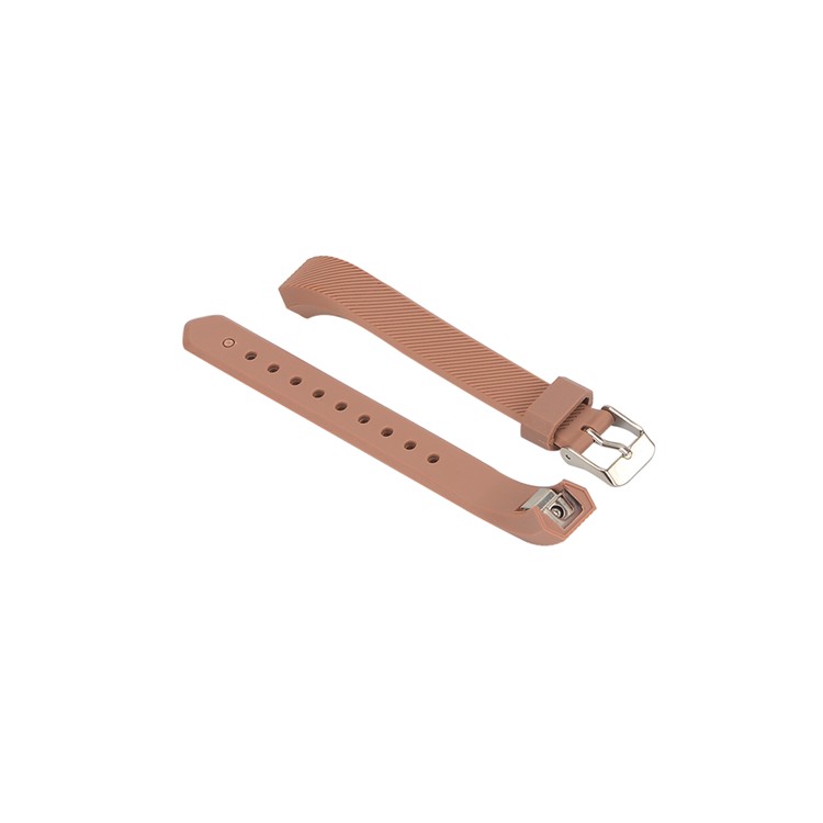 Twill Texture Classic Buckle TPE Watch Band Replacement for Fitbit Alta - Khaki-3