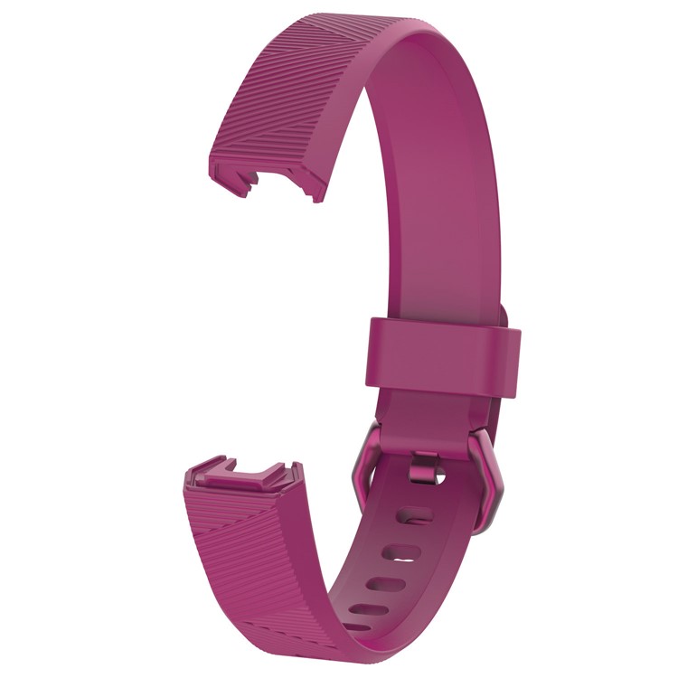 Adjustable TPU + TPE Replacement Watch Strap, Length: 8.5 + 9cm for Fitbit Alta HR - Rose-2