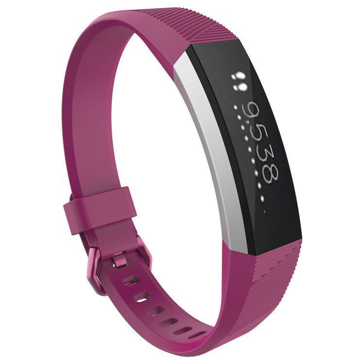 Adjustable TPU + TPE Replacement Watch Strap, Length: 8.5 + 9cm for Fitbit Alta HR - Rose-3