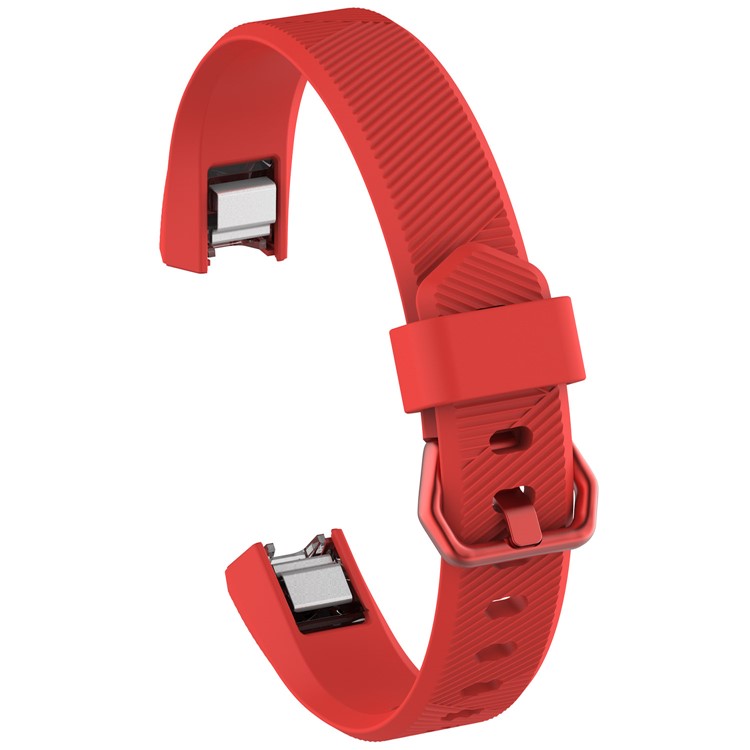 Adjustable TPU + TPE Replacement Watch Band, Length: 8.5 + 9cm for Fitbit Alta HR - Red-1