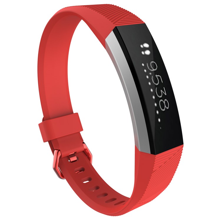 Adjustable TPU + TPE Replacement Watch Band, Length: 8.5 + 9cm for Fitbit Alta HR - Red-2