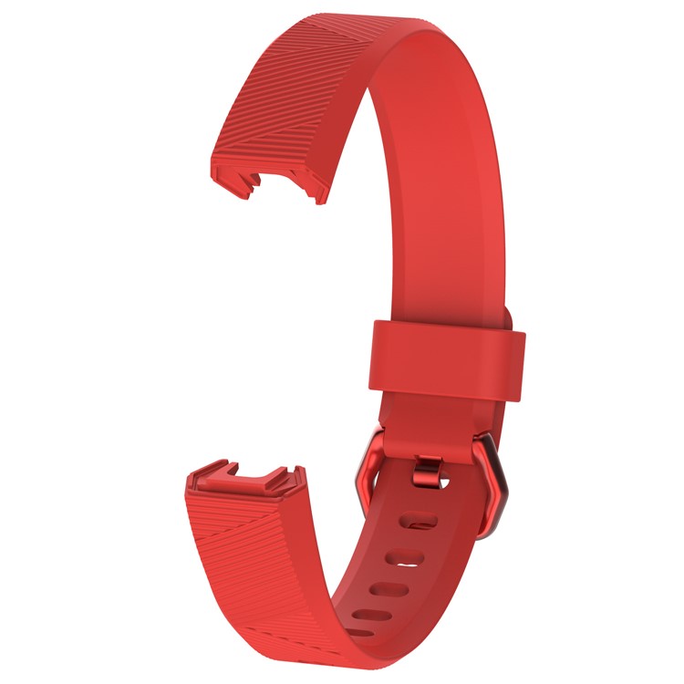Adjustable TPU + TPE Replacement Watch Band, Length: 8.5 + 9cm for Fitbit Alta HR - Red-3