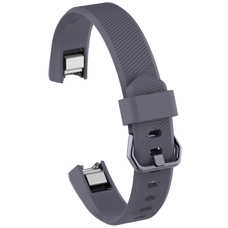 Adjustable TPU + TPE Watch Wrist Strap, Length: 8.5 + 9cm for Fitbit Alta HR - Grey-1