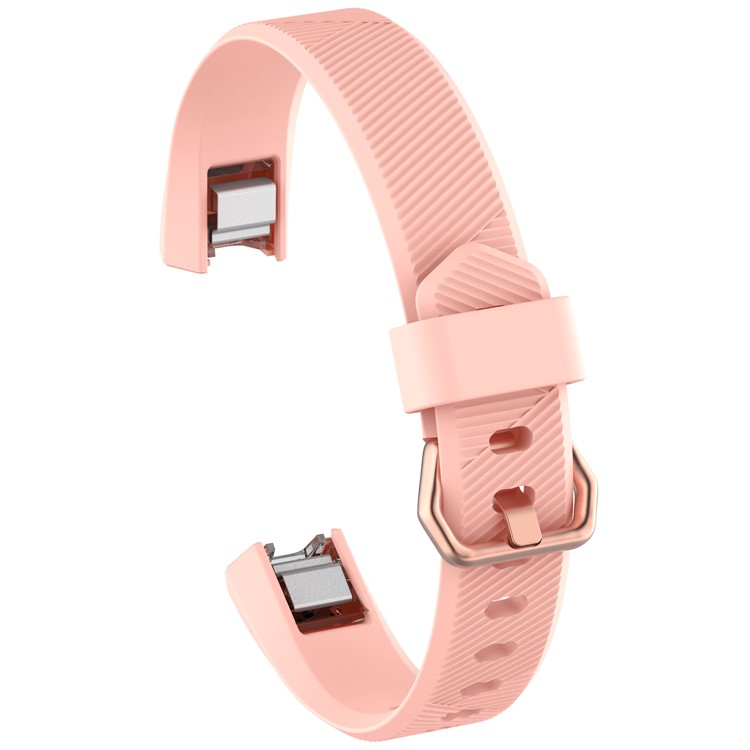 Justierbares TPU + TPE Uhrarmband, Länge: 8.5 + 9cm Für Fitbit Alta HR - Rosa-1