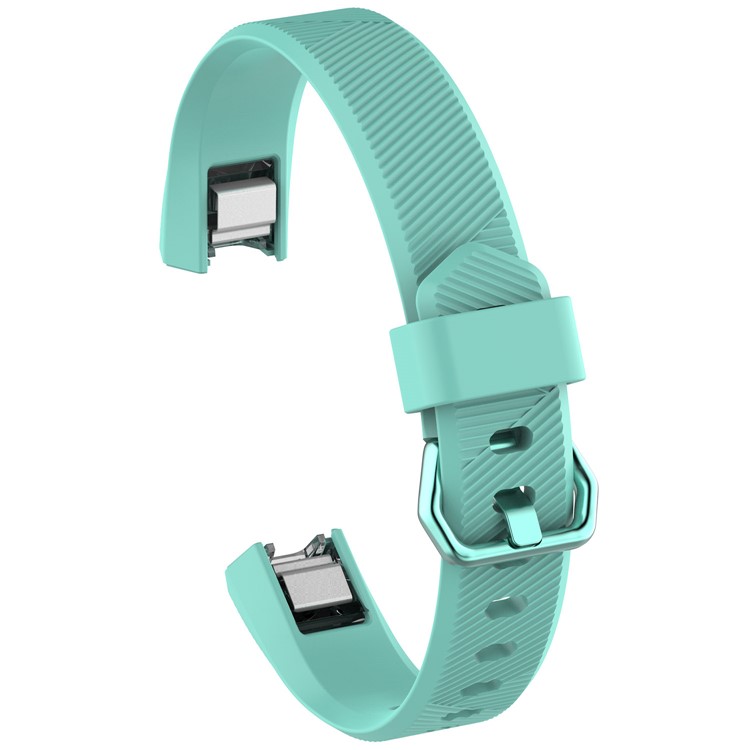 Bracelet Ajustable En TPU + TPE Avec Boucle En Métal, Longueur: 8.5 + 9cm Pour Fitbit Alta HR - Cyan-1