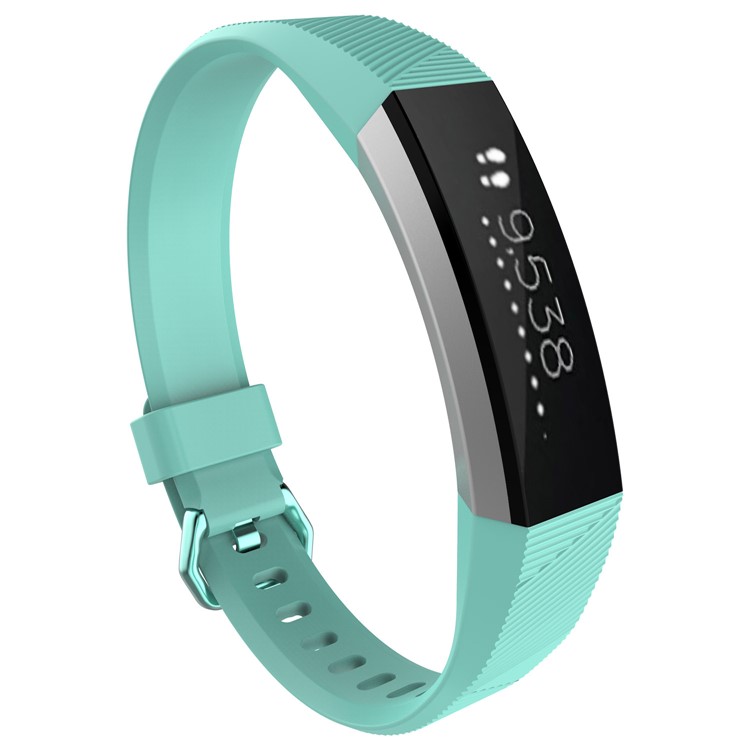 Bracelet Ajustable En TPU + TPE Avec Boucle En Métal, Longueur: 8.5 + 9cm Pour Fitbit Alta HR - Cyan-3