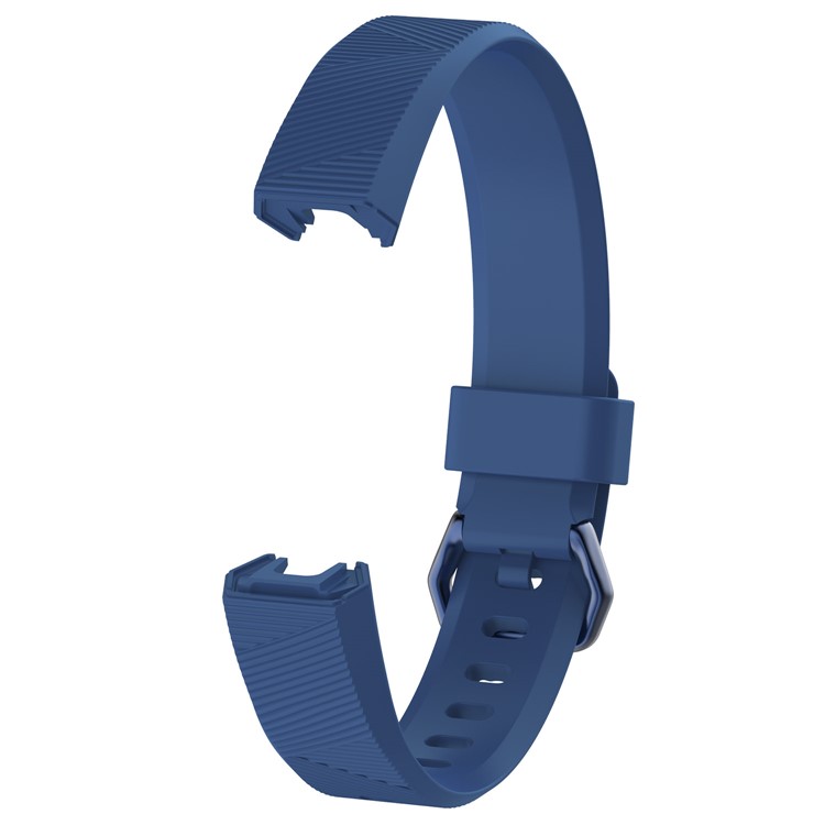 Soft TPU + TPE Watch Band Replacement Part, Length: 8.5 + 9cm for Fitbit Alta HR - Dark Blue-2