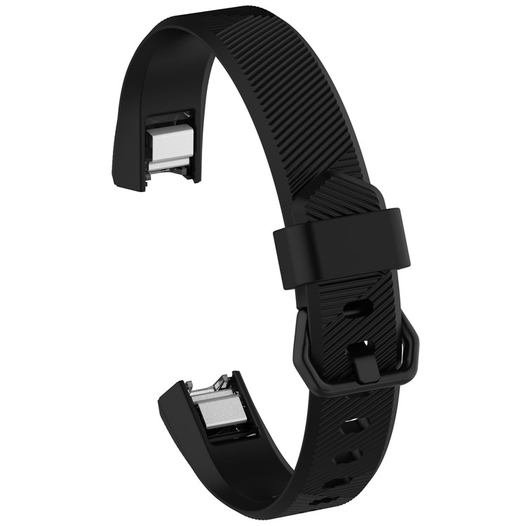 10.5 +10 cm Adjustable TPU + TPE Watch Band for Fitbit Alta HR - Black-1