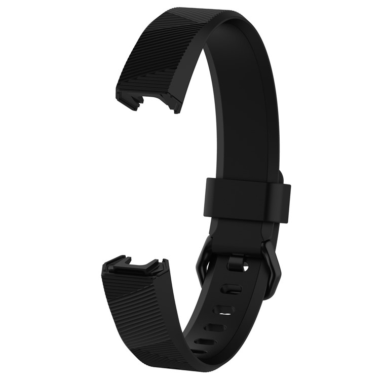 10.5 +10 cm Adjustable TPU + TPE Watch Band for Fitbit Alta HR - Black-2