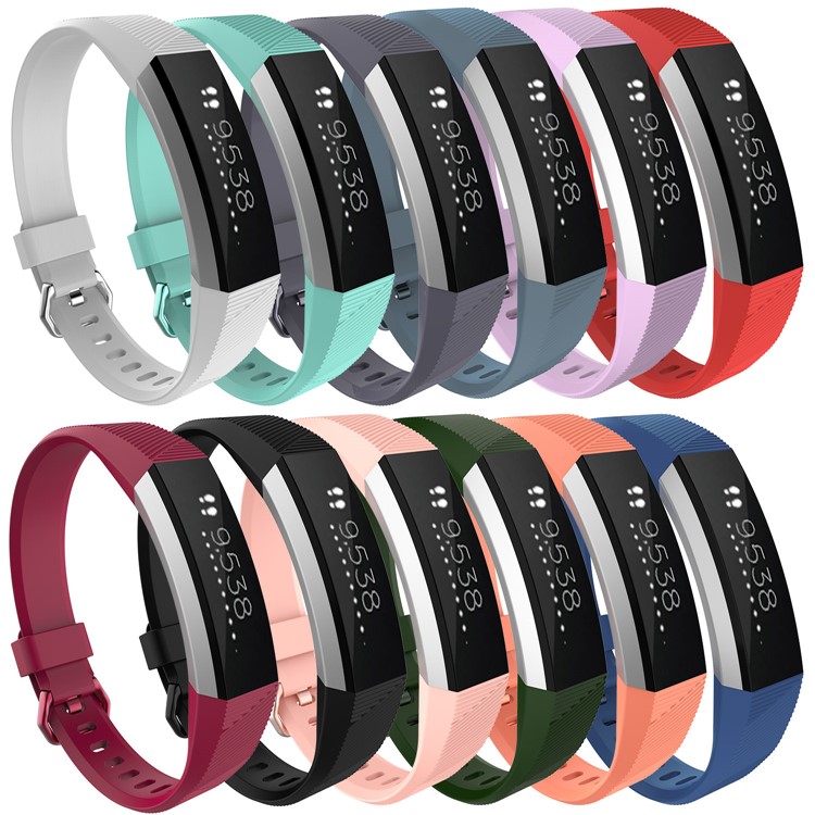 10.5 +10 cm Adjustable TPU + TPE Watch Band for Fitbit Alta HR - Black-4