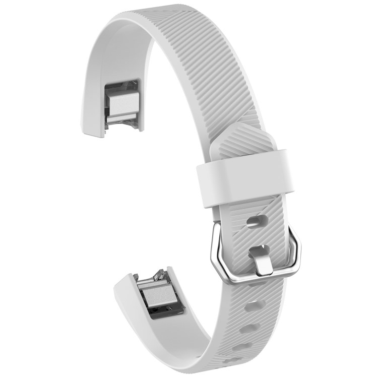 10.5 +10 cm Adjustable TPU + TPE Watch Strap for Fitbit Alta HR - White-1