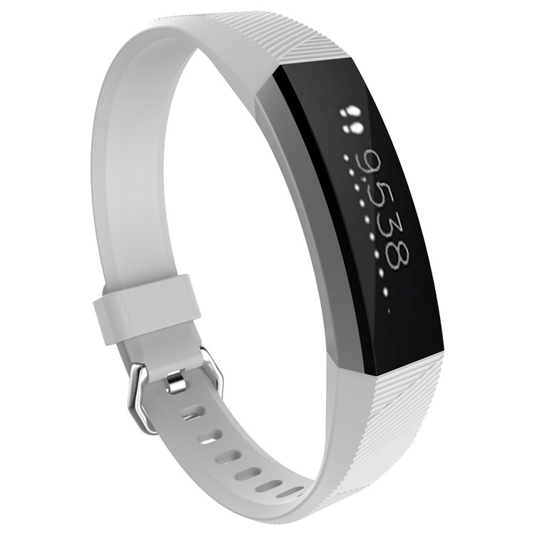 10.5 +10 cm Adjustable TPU + TPE Watch Strap for Fitbit Alta HR - White-2