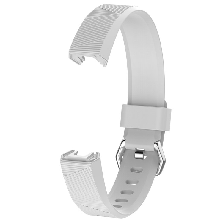 10.5 +10 cm Adjustable TPU + TPE Watch Strap for Fitbit Alta HR - White-3