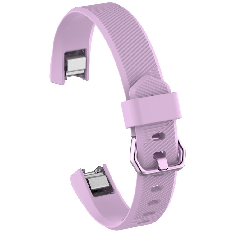Soft TPU + TPE Replacement Watch Band Strap for Fitbit Alta HR (10.5 +10 cm) - Purple-1