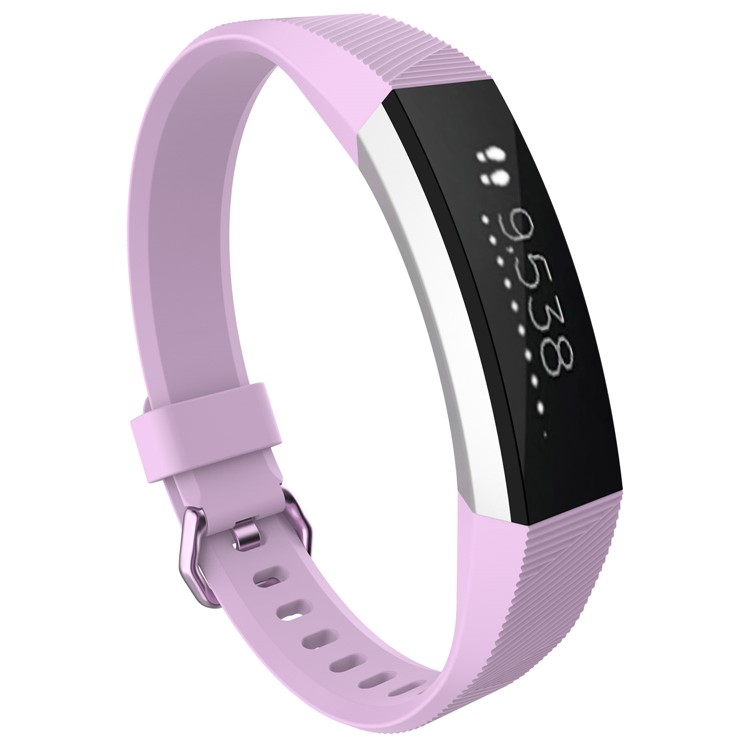 Soft TPU + TPE Replacement Watch Band Strap for Fitbit Alta HR (10.5 +10 cm) - Purple-2