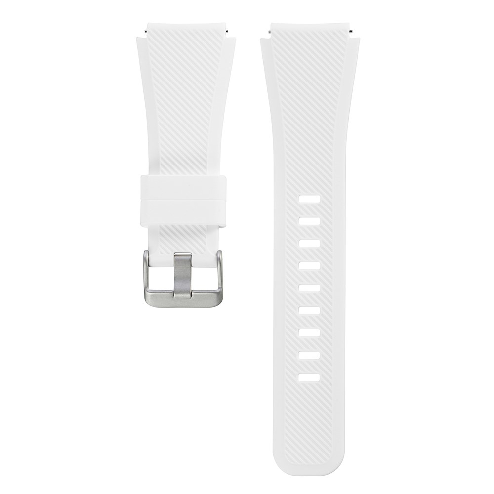 Soft Sports Silicone Watch Band, Length: 19cm for Samsung Gear S3 Frontier - White-1