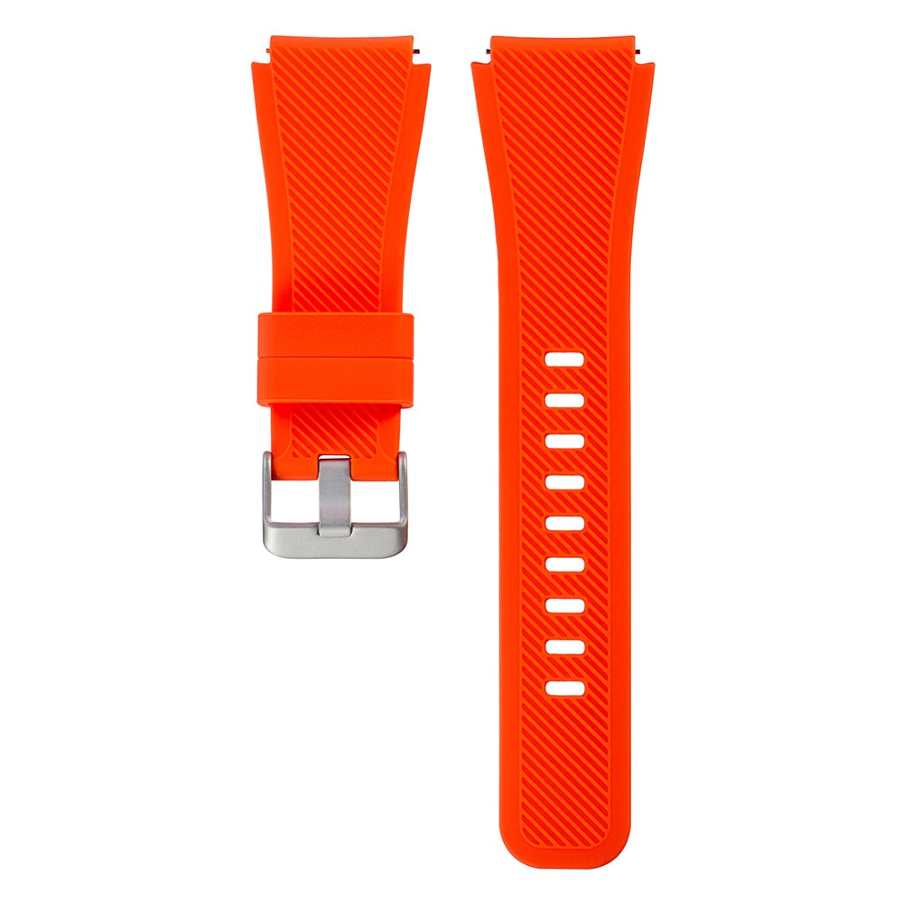 Soft Sports Silicone Watch Strap Replacement, Length: 19cm for Samsung Gear S3 Frontier - Red-1