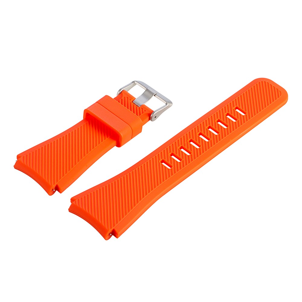 Soft Sports Silicone Watch Strap Replacement, Length: 19cm for Samsung Gear S3 Frontier - Red-2