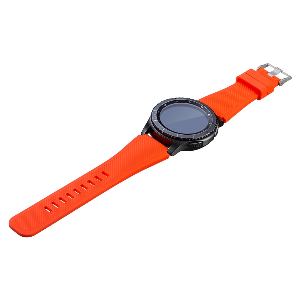 Soft Sports Silicone Watch Strap Replacement, Length: 19cm for Samsung Gear S3 Frontier - Red-4