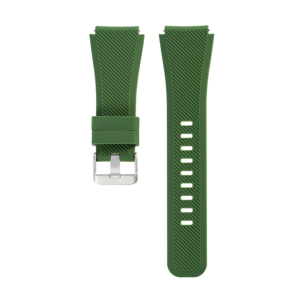 Soft Sports Silicone Watch Band Replacement, Length: 19cm for Samsung Gear S3 Frontier - Army Green-1
